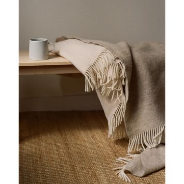 PLAID EN LAINE - DUO - ECRU