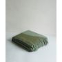 WOOL THROW STREAM MOSS GREEN