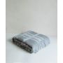 WOOL THROW CHECK GREY