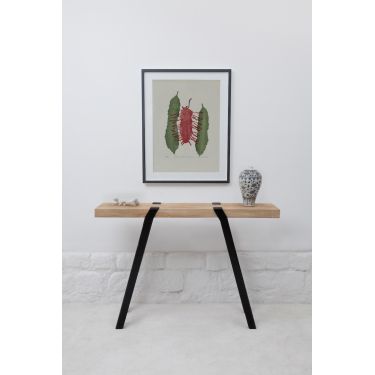 Pi6 TRÉTEAUX DE CONSOLE WOODY - BLACK SEMI GLOSS VARNISH SAMPLE