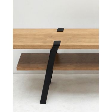 Pi8 TRÉTEAUX DE CONSOLE BASSE - GUN METAL GREY BROWN SAMPLE